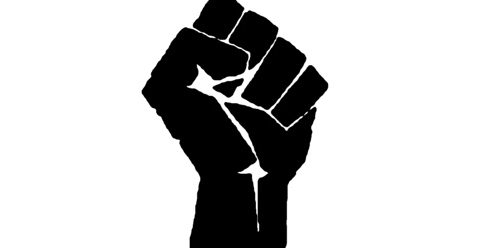 Product for the People&#x27;s logo, which is a raised, clunched fist.
